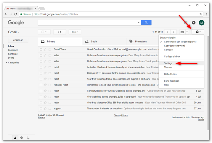gmail imap port settings for mac